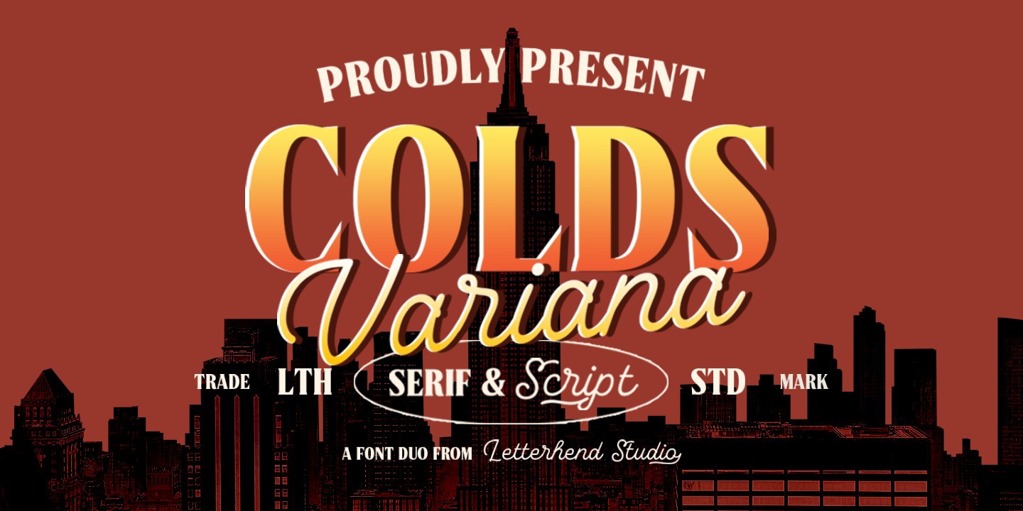Ejemplo de fuente Cold Variana Script Regular