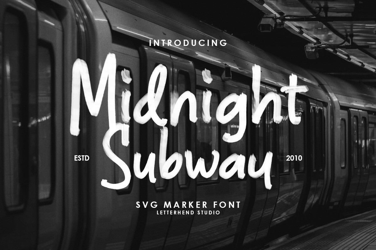 Ejemplo de fuente Midnight Subway