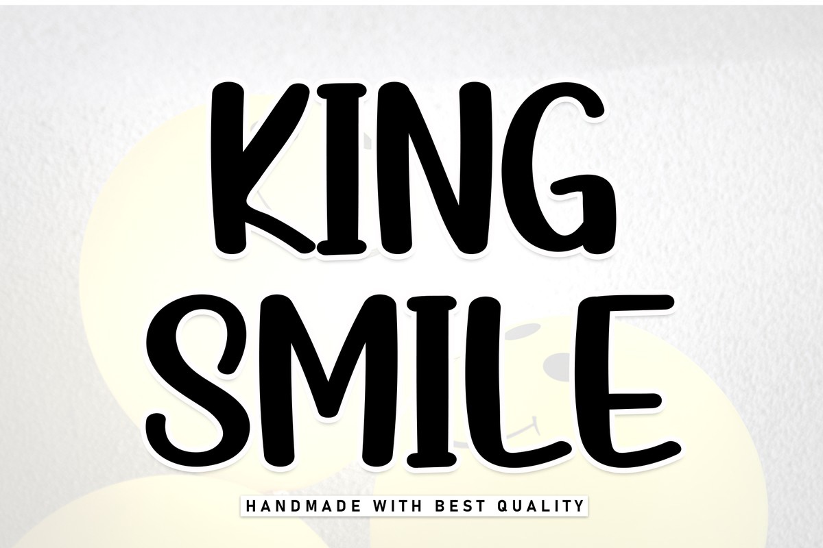 Ejemplo de fuente King Smile Regular