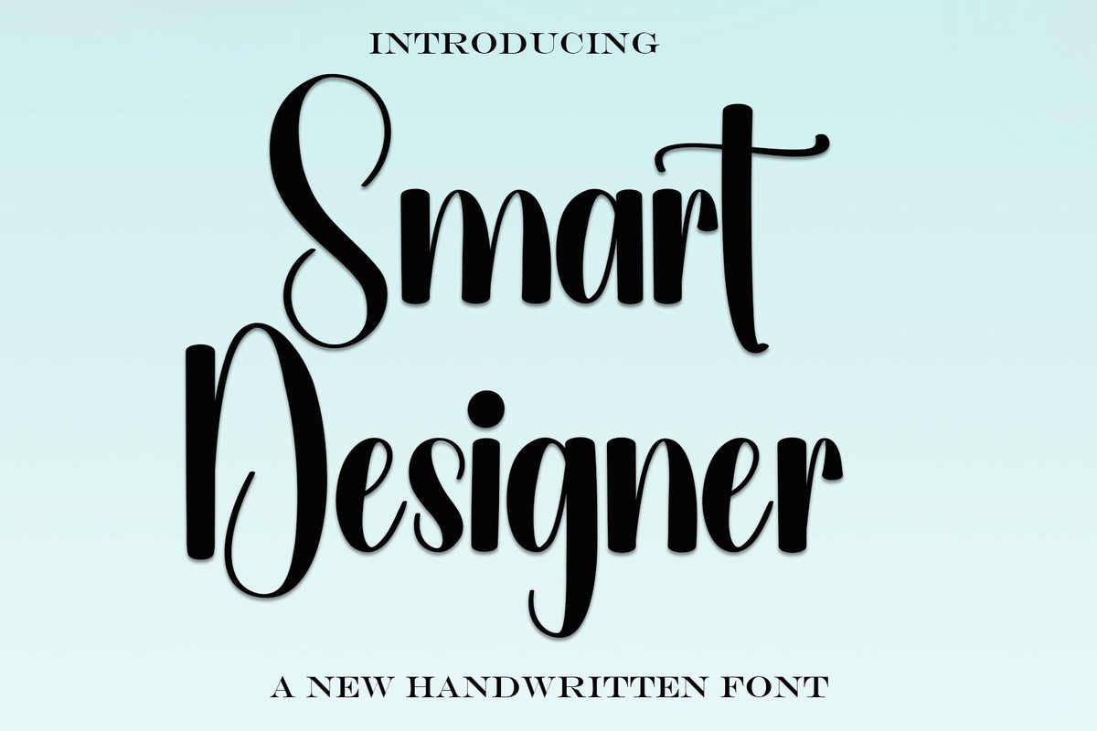 Ejemplo de fuente Smart Designer Regular