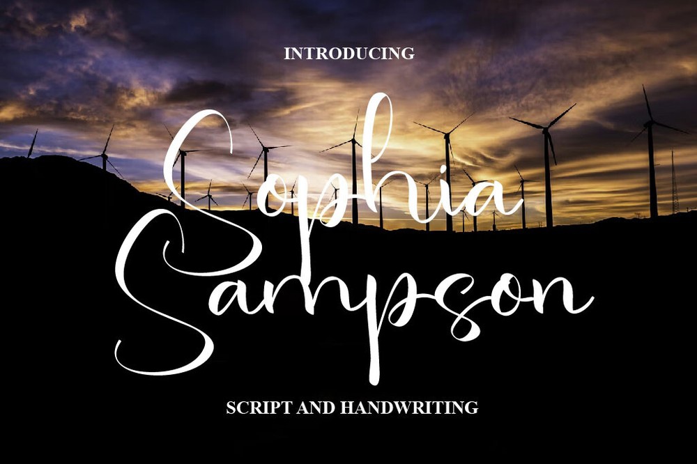 Ejemplo de fuente Sophia Sampson Regular