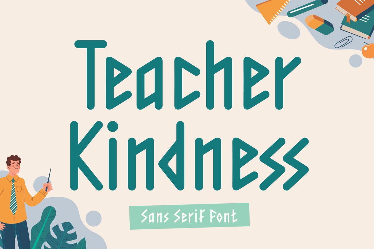 Ejemplo de fuente Teacher Kindness Regular