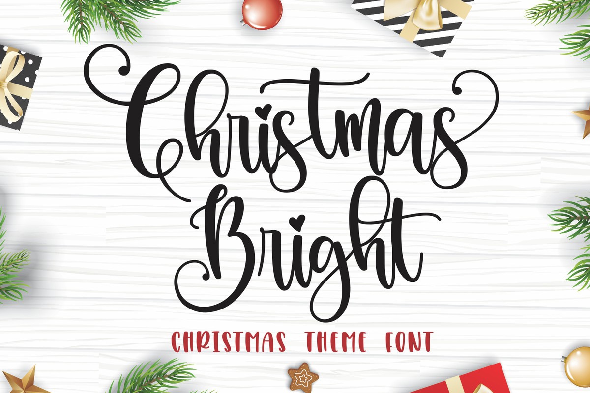 Ejemplo de fuente Christmas Bright
