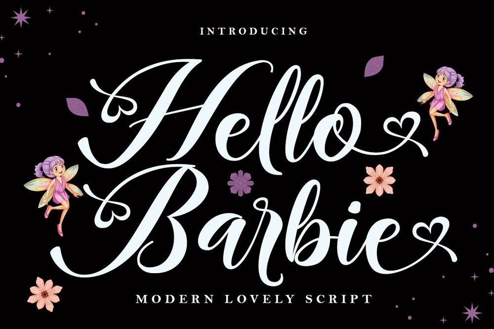 Ejemplo de fuente Hello Barbie Script