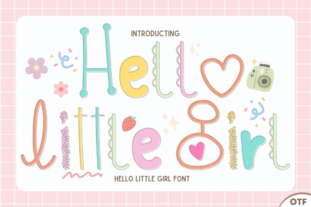 Ejemplo de fuente Hello Little Girl Regular