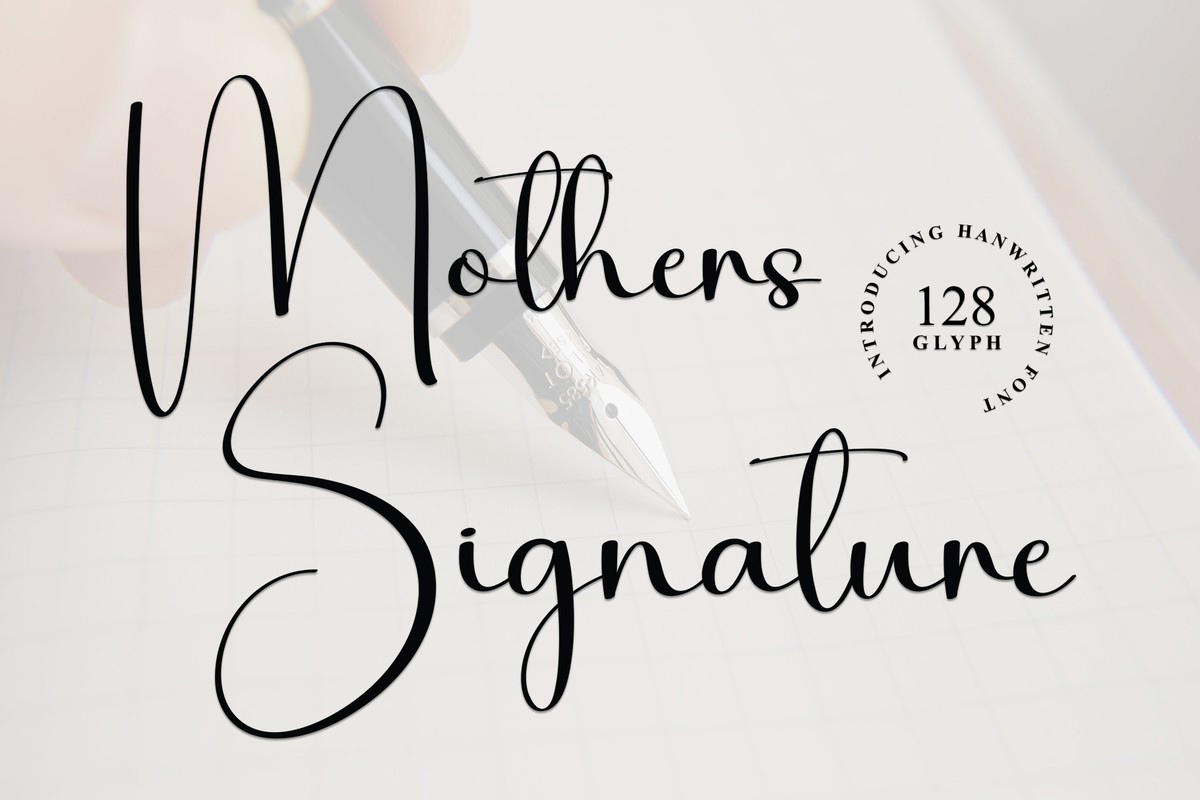 Ejemplo de fuente Mothers Signature