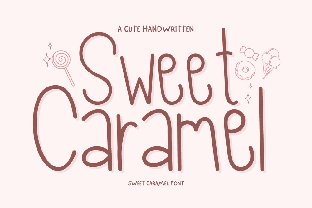 Ejemplo de fuente Sweet Caramel
