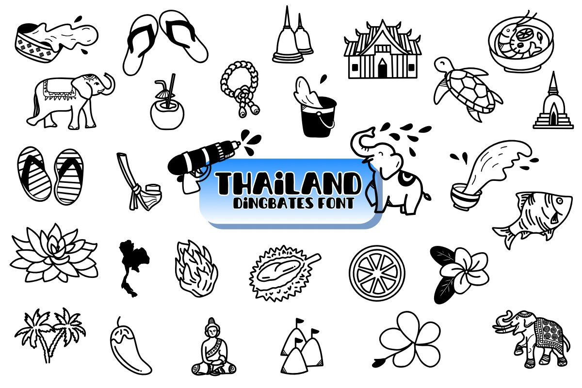 Ejemplo de fuente Thailand Regular