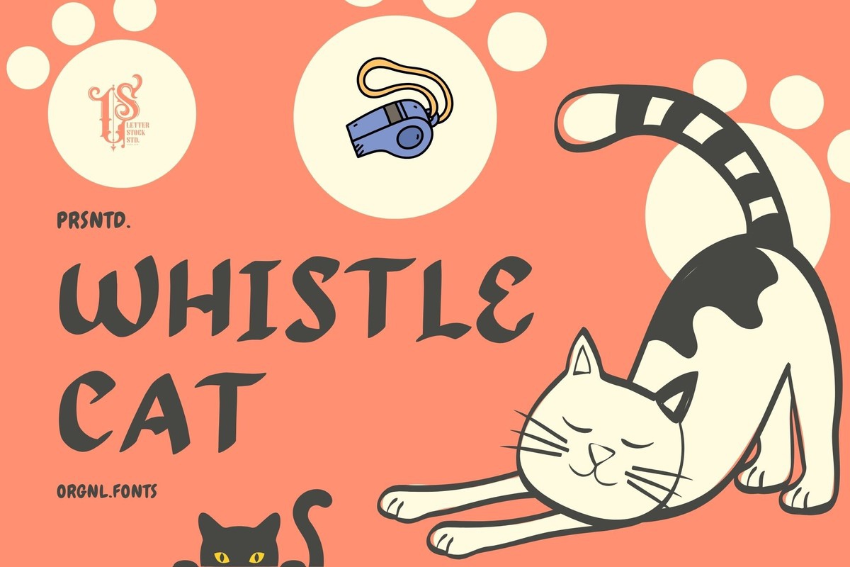 Ejemplo de fuente Whistle Cat