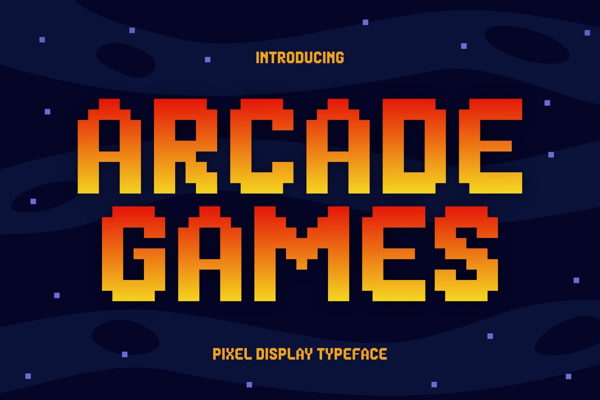 Ejemplo de fuente Arcade Games Regular