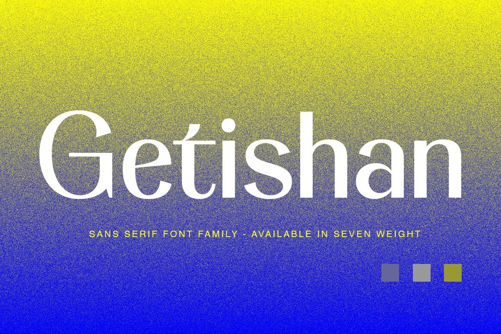 Ejemplo de fuente Getishan Extra Bold