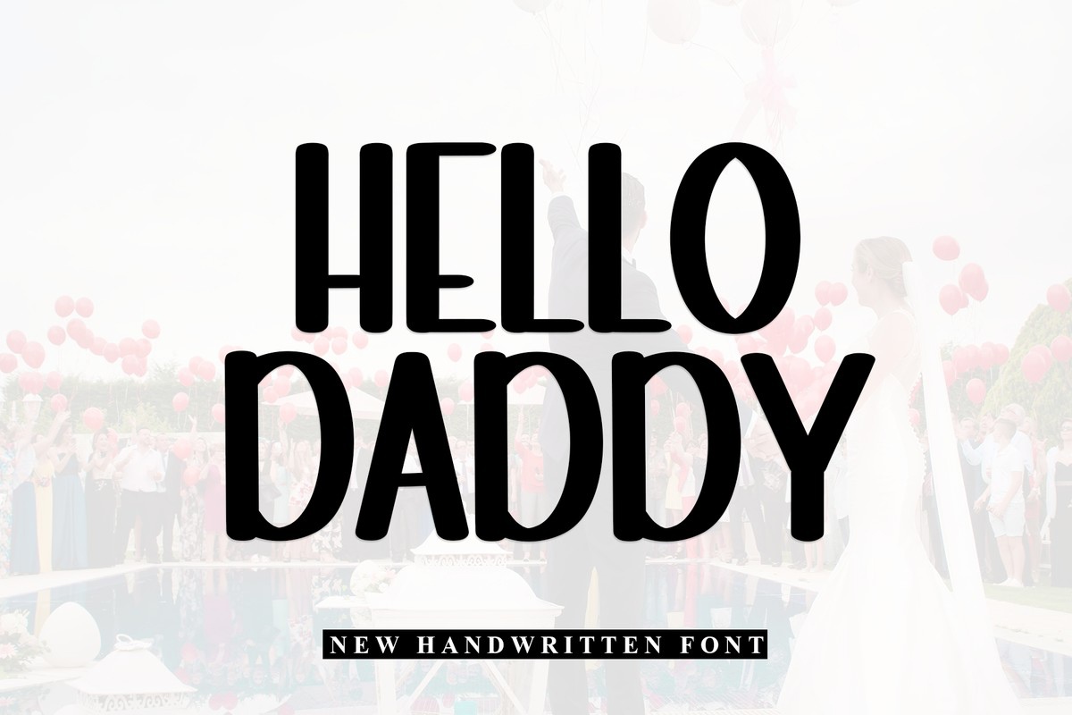 Ejemplo de fuente Hello Daddy Regular