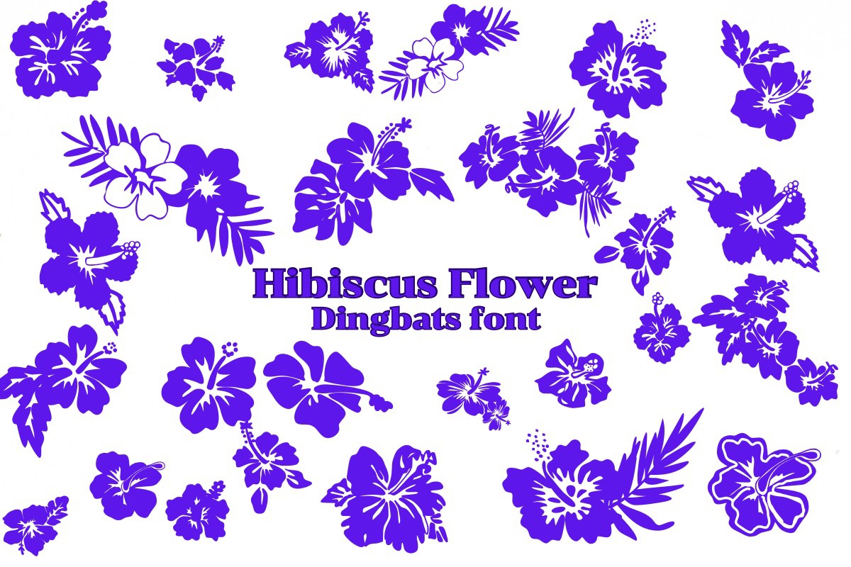 Ejemplo de fuente Hibiscus Flower Regular