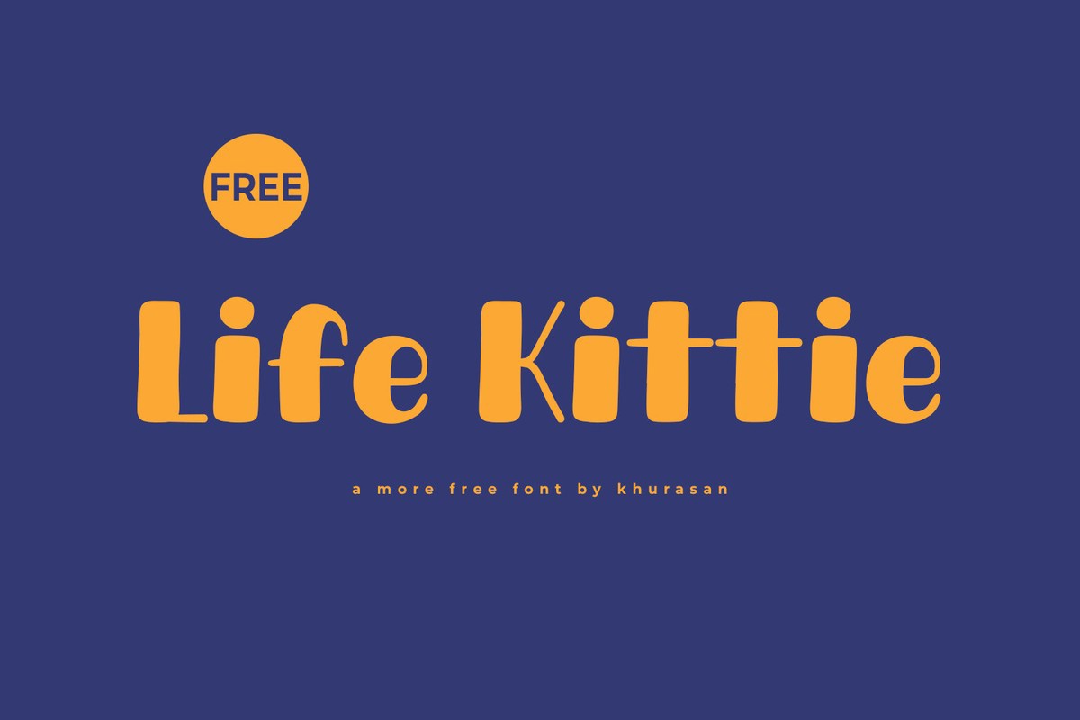 Ejemplo de fuente Life Kittie Regular
