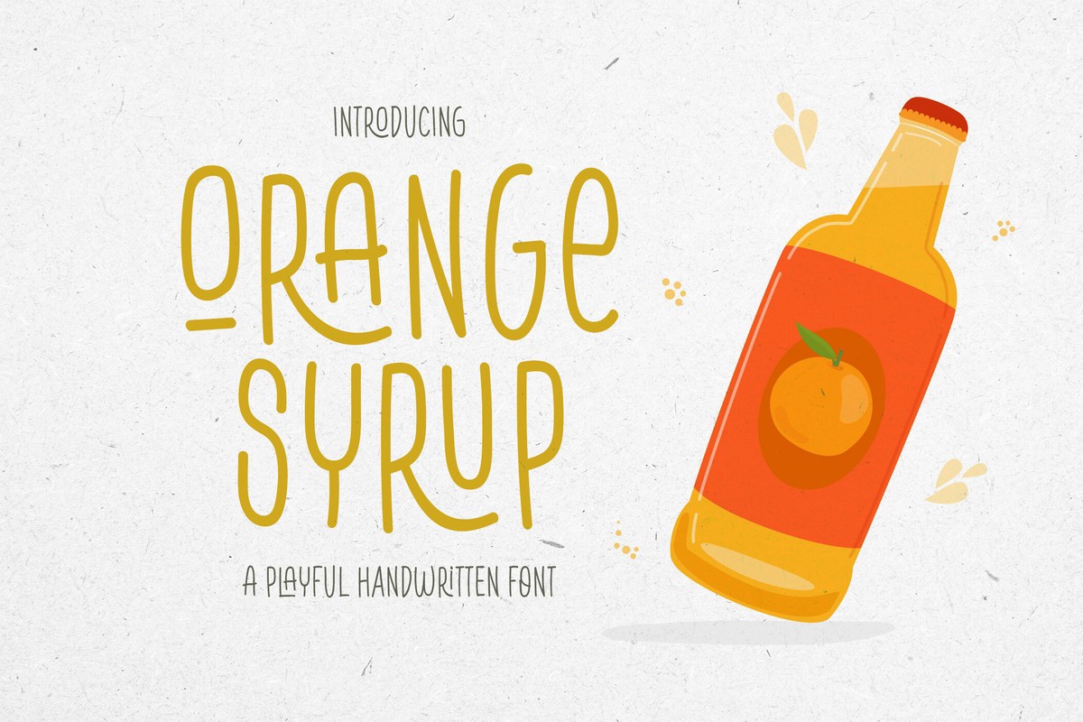 Ejemplo de fuente Orange Syrup