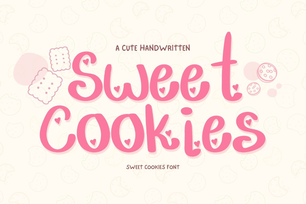 Ejemplo de fuente Sweet Cookies Regular