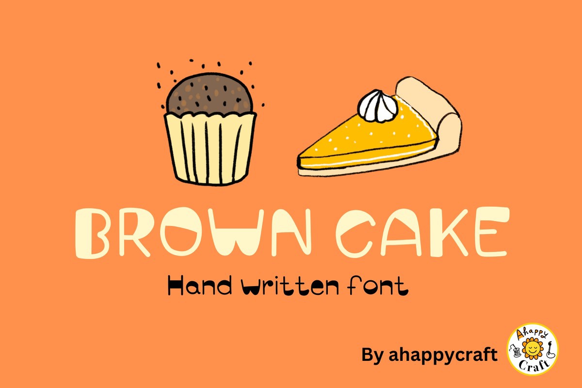 Ejemplo de fuente Browncake Regular