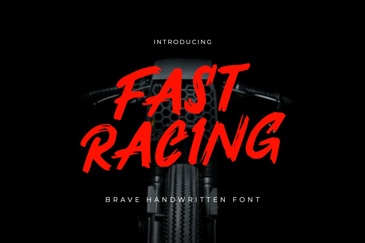 Ejemplo de fuente Fast Racing Regular