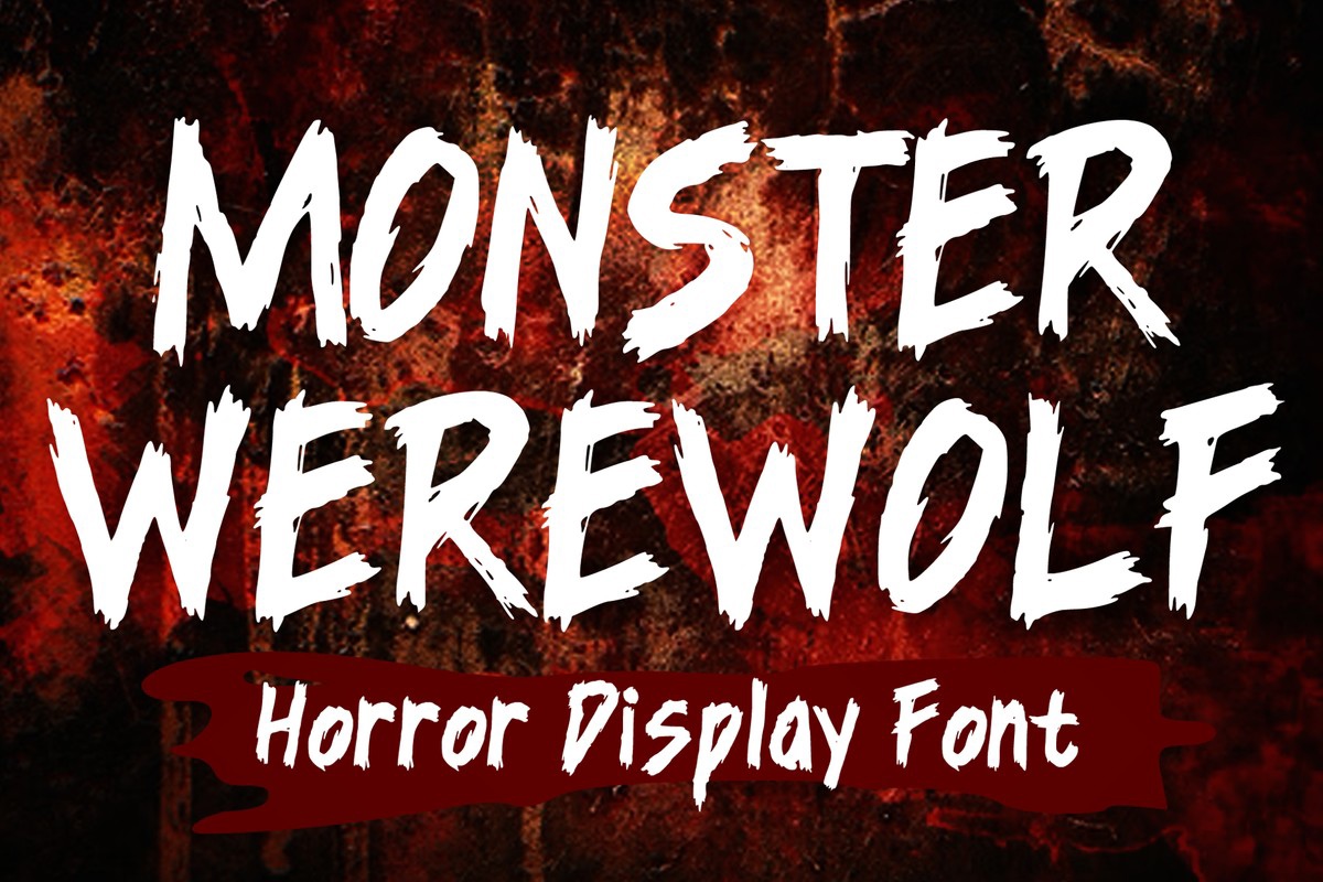 Ejemplo de fuente Monster Werewolf  Regular