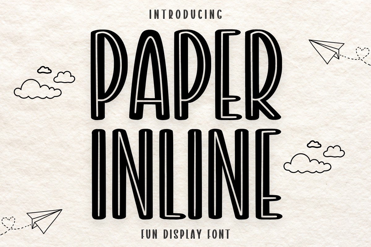 Ejemplo de fuente Paper Inline Regular