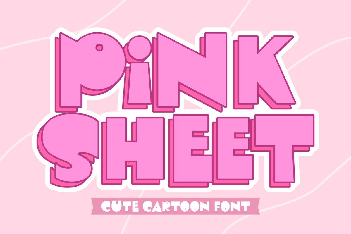 Ejemplo de fuente Pink Sheet Regular