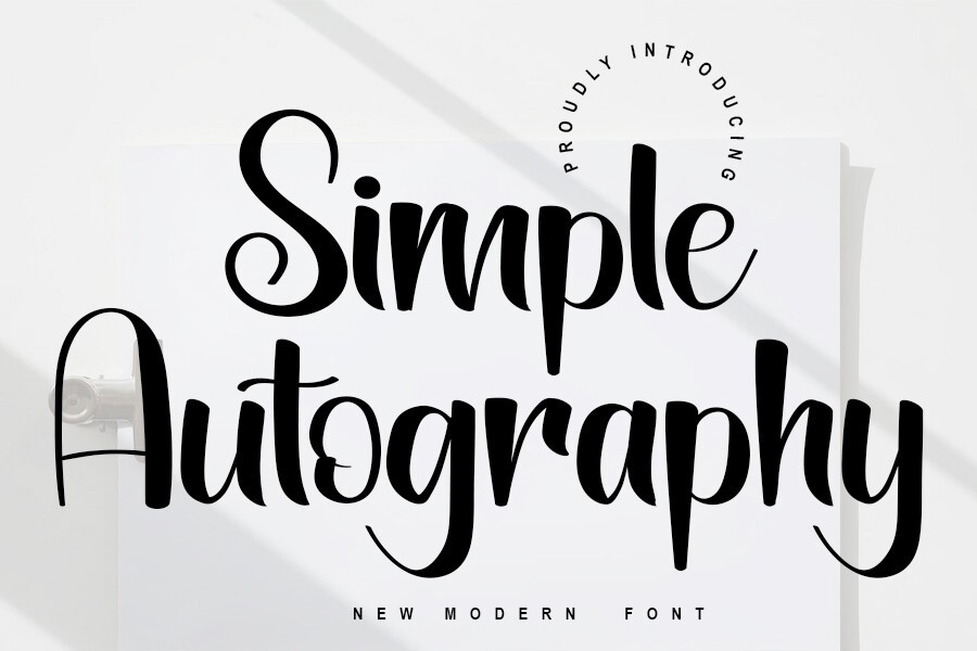 Ejemplo de fuente Simple Autography