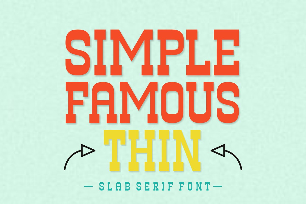 Ejemplo de fuente Simple Famous Thin Thin Italic