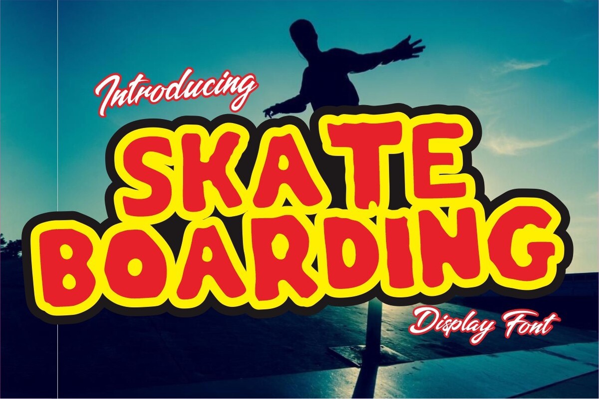 Ejemplo de fuente Skateboarding