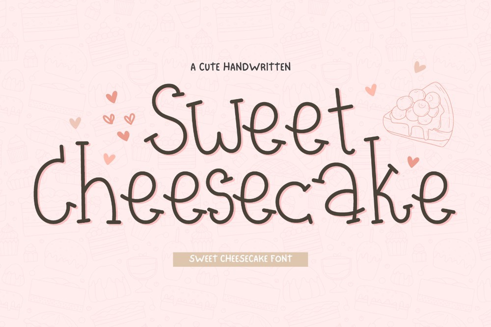 Ejemplo de fuente Sweet Cheesecake Regular