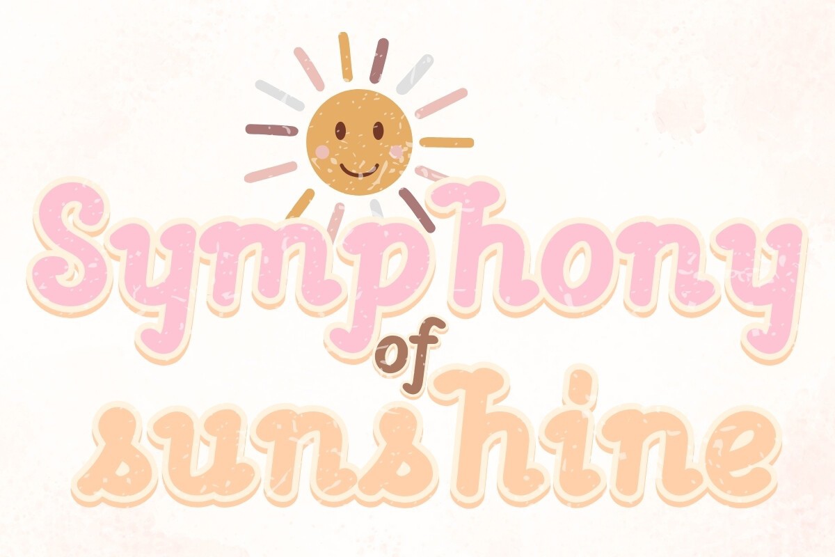 Ejemplo de fuente Symphony of Sunshine Regular