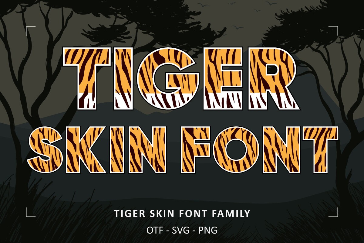 Ejemplo de fuente Tiger Skin Regular