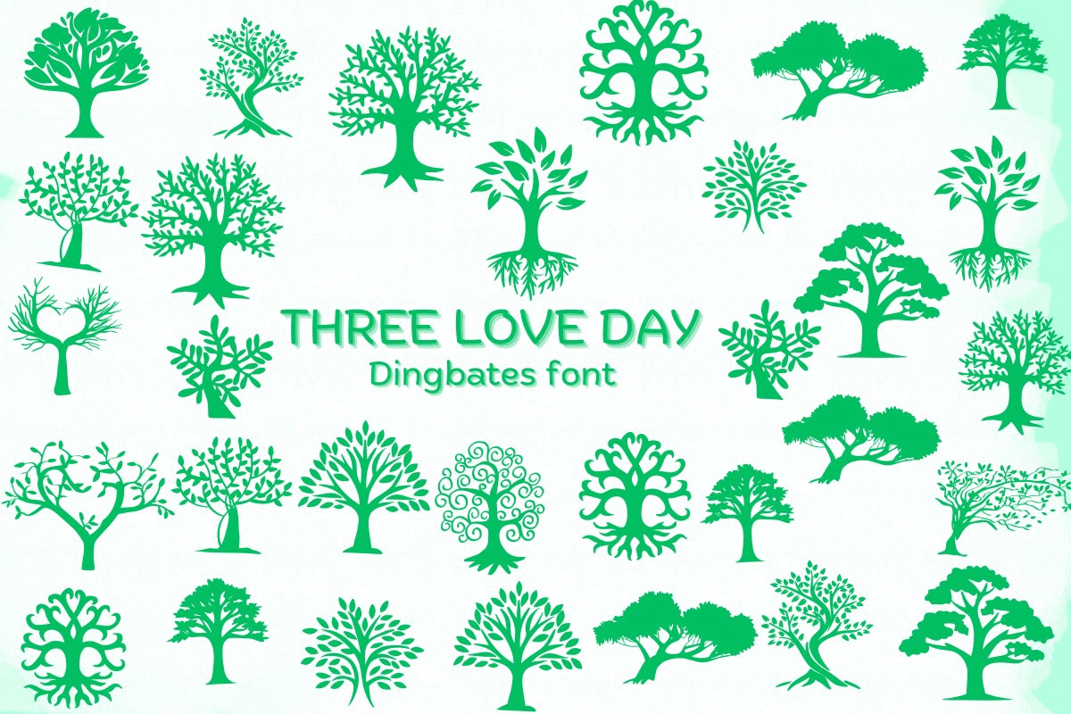 Ejemplo de fuente Tree Love Day Regular