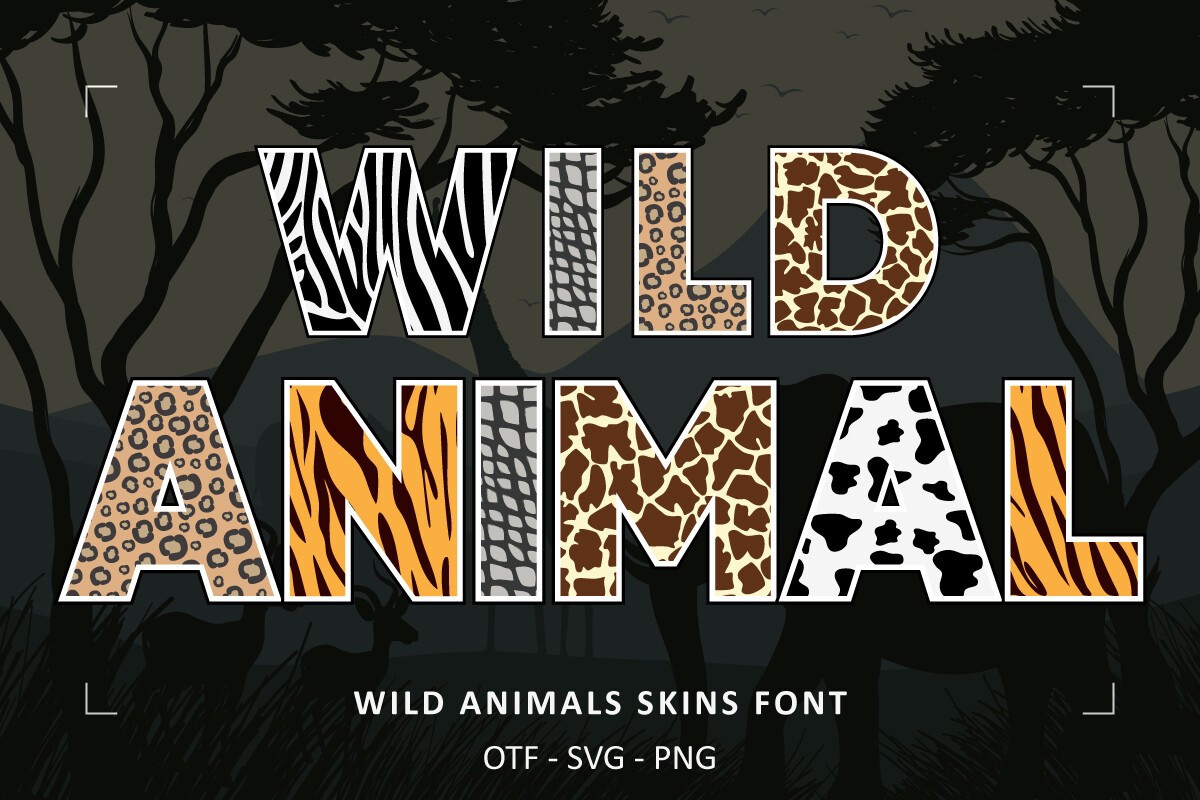 Ejemplo de fuente Wild Animals Skins 7