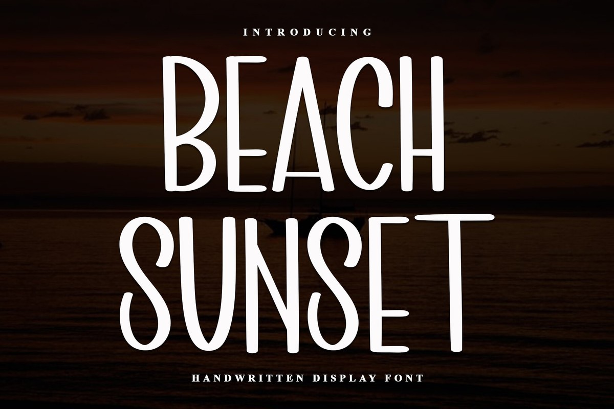 Ejemplo de fuente Beach Sunset Regular