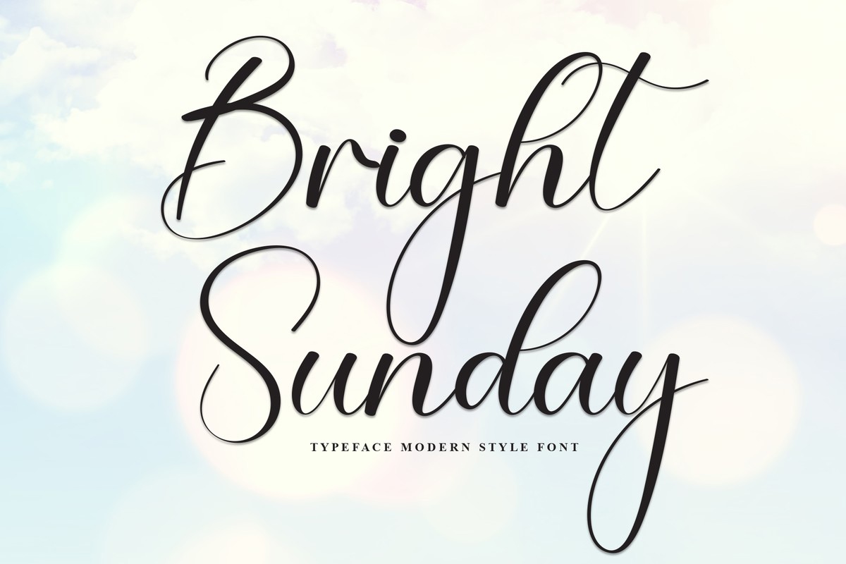 Ejemplo de fuente Bright Sunday