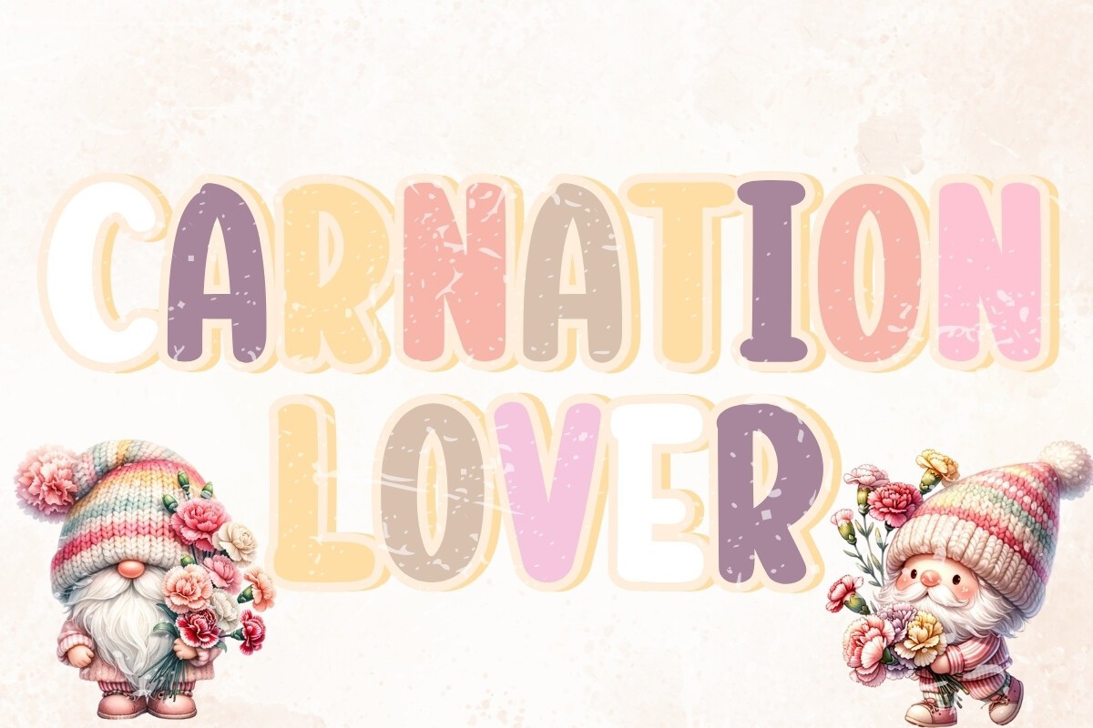 Ejemplo de fuente Carnation Lover
