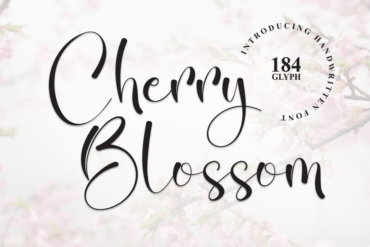 Ejemplo de fuente Cherry Blossom Regular