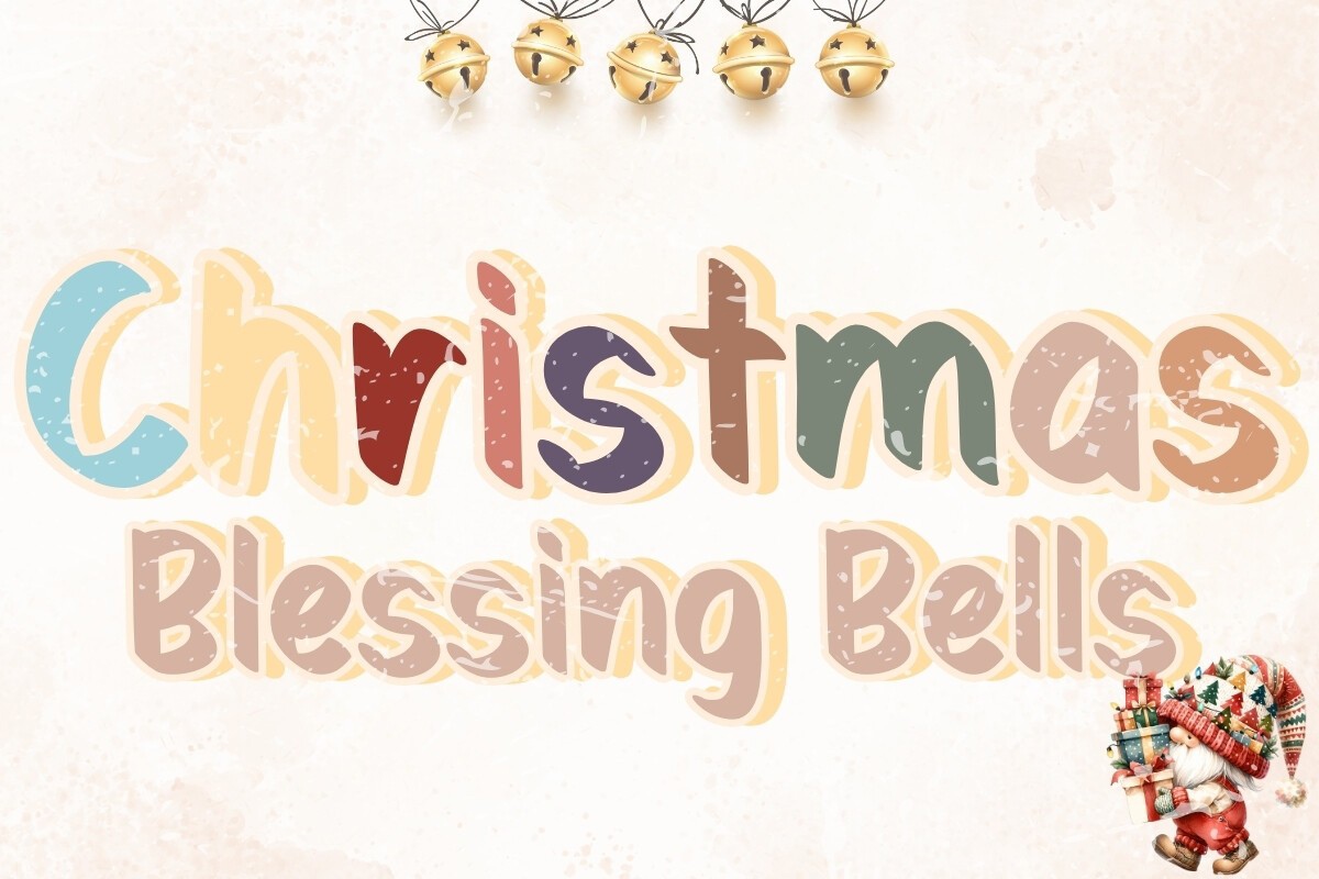 Ejemplo de fuente Christmas Blessing Bells