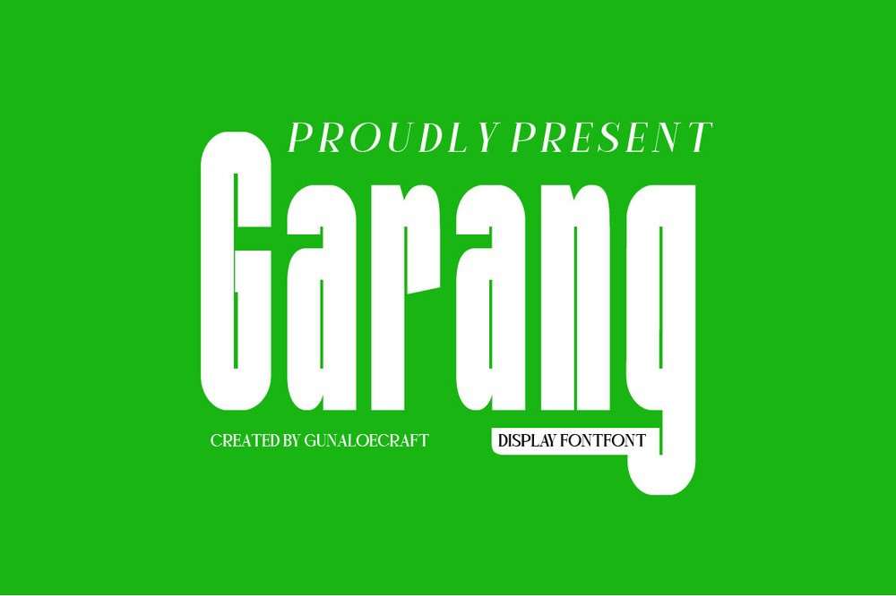 Ejemplo de fuente Garang Regular
