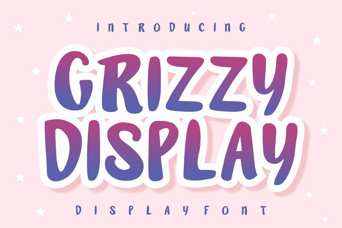 Ejemplo de fuente Grizzy Display Regular
