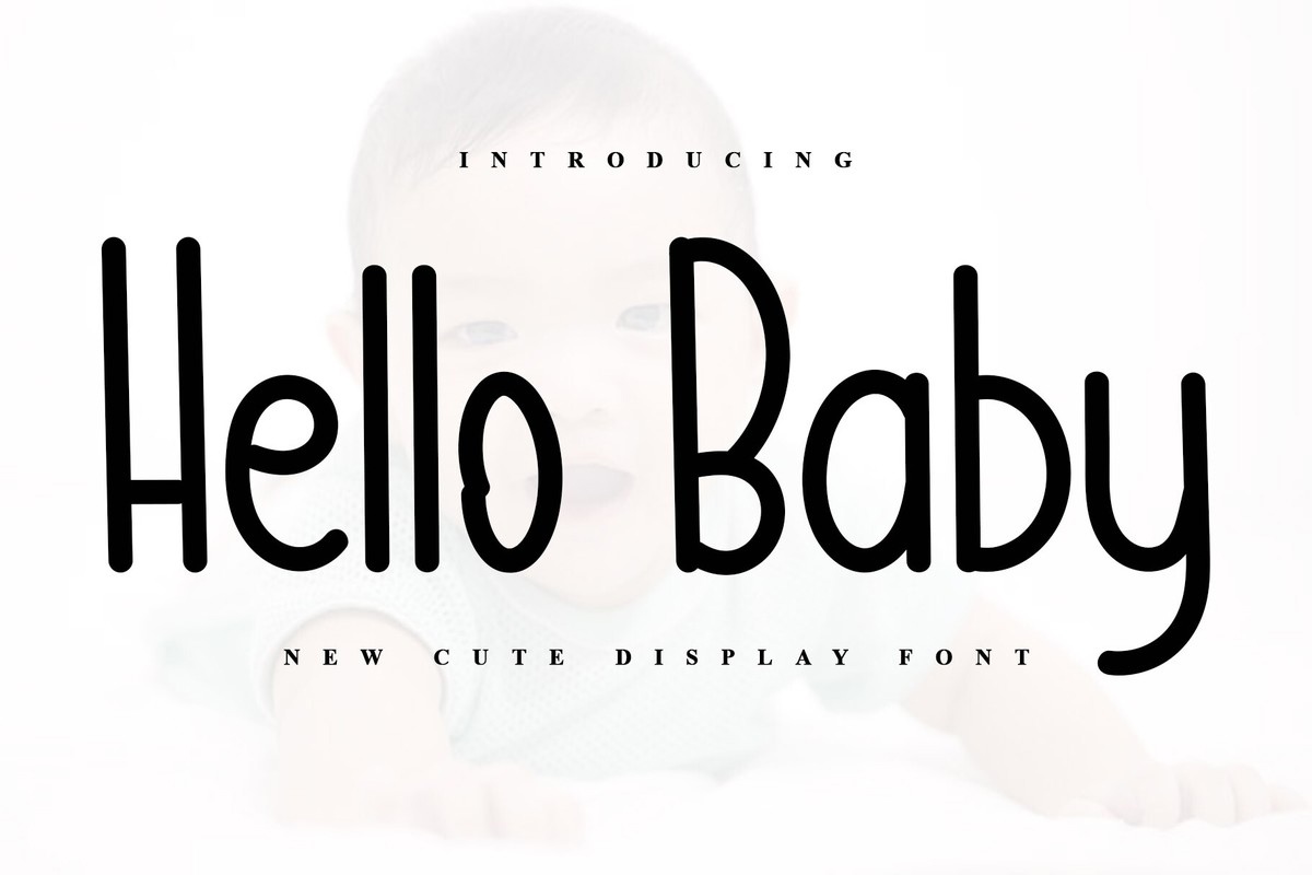 Ejemplo de fuente Hello Baby Regular