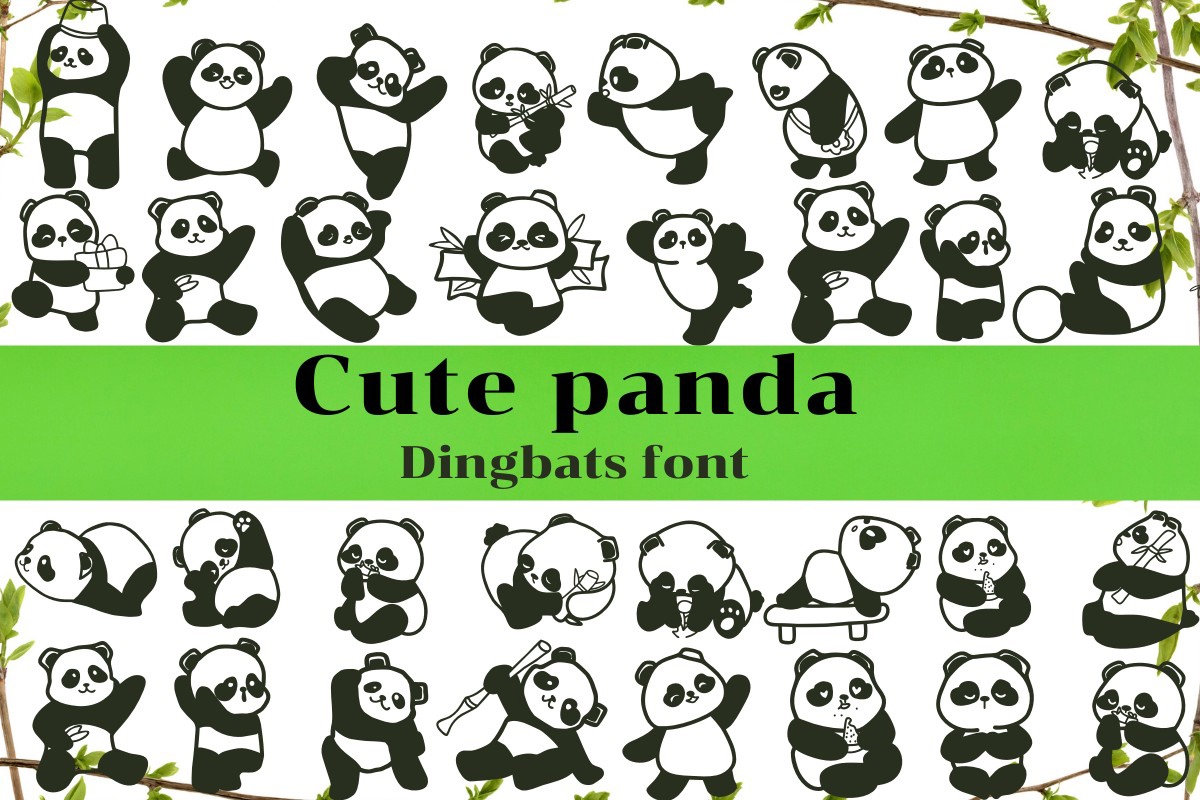 Ejemplo de fuente Cute Panda