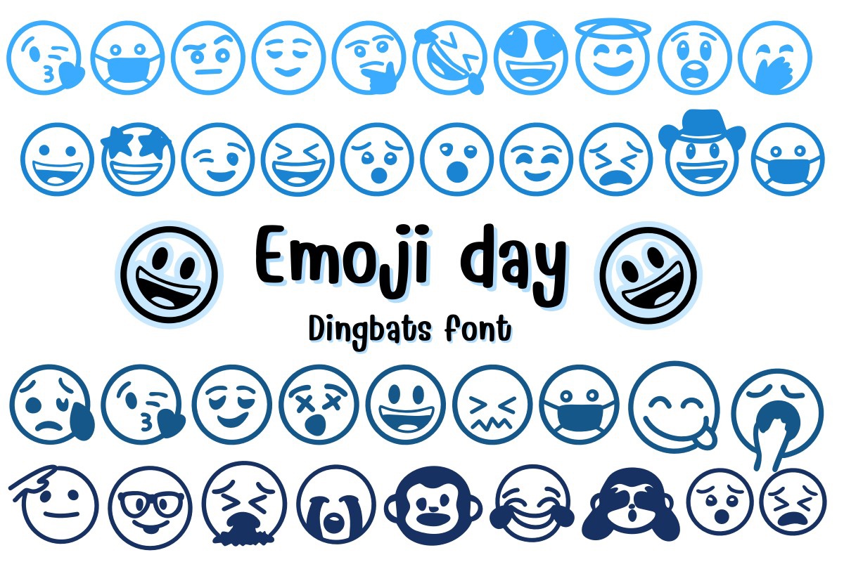 Ejemplo de fuente Emoji Day Regular