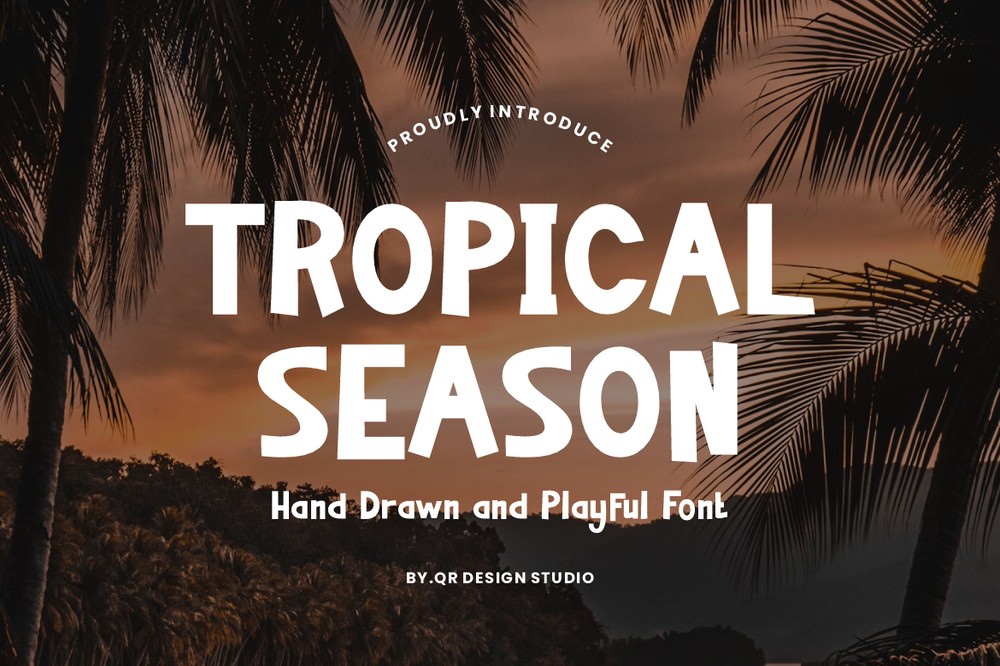 Ejemplo de fuente Tropical Season