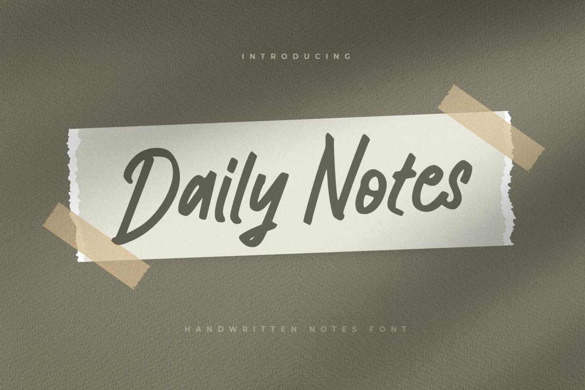 Ejemplo de fuente Daily Notes Regular
