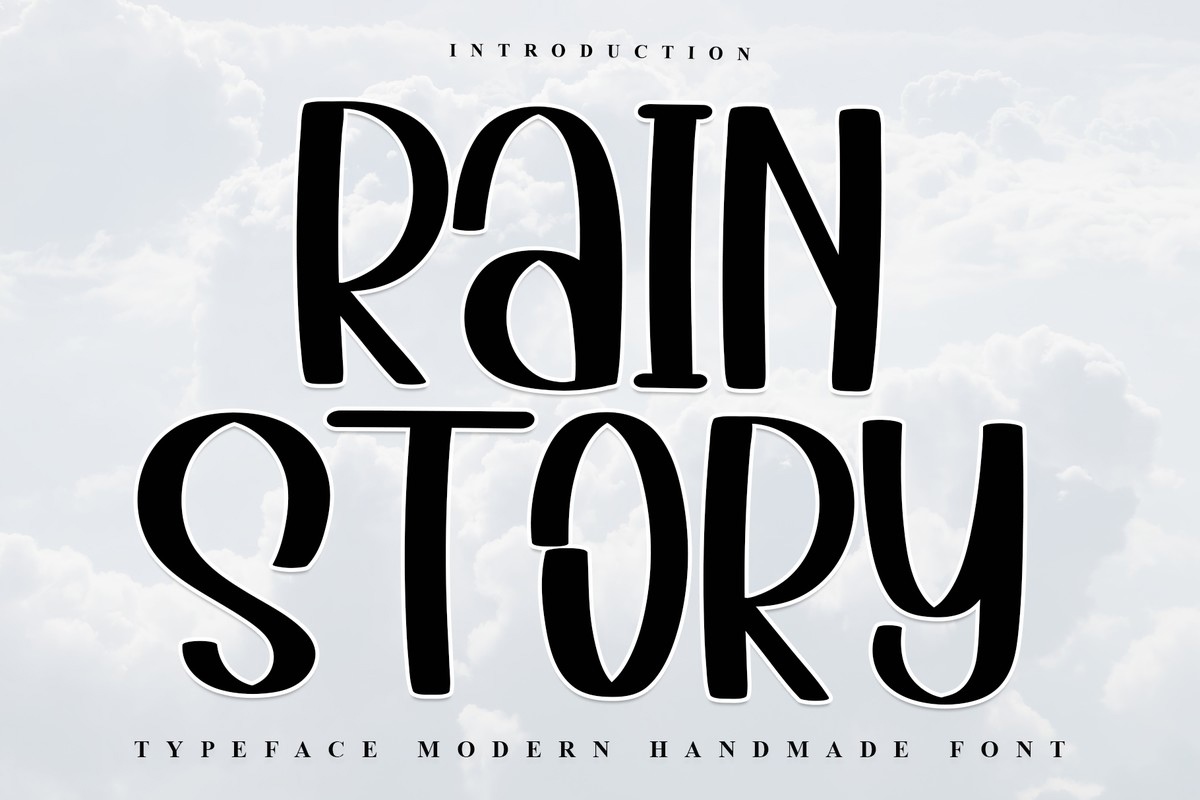 Ejemplo de fuente Rain Story