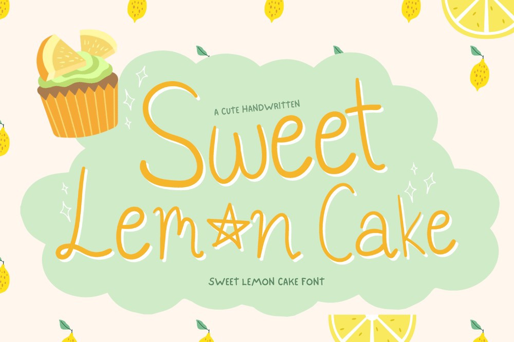 Ejemplo de fuente Sweet Lemon Cake