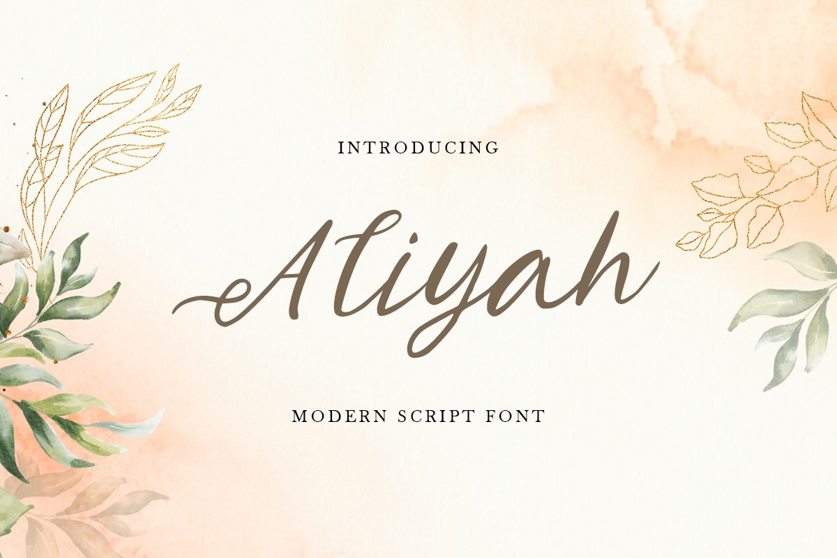 Ejemplo de fuente Aliyah Regular