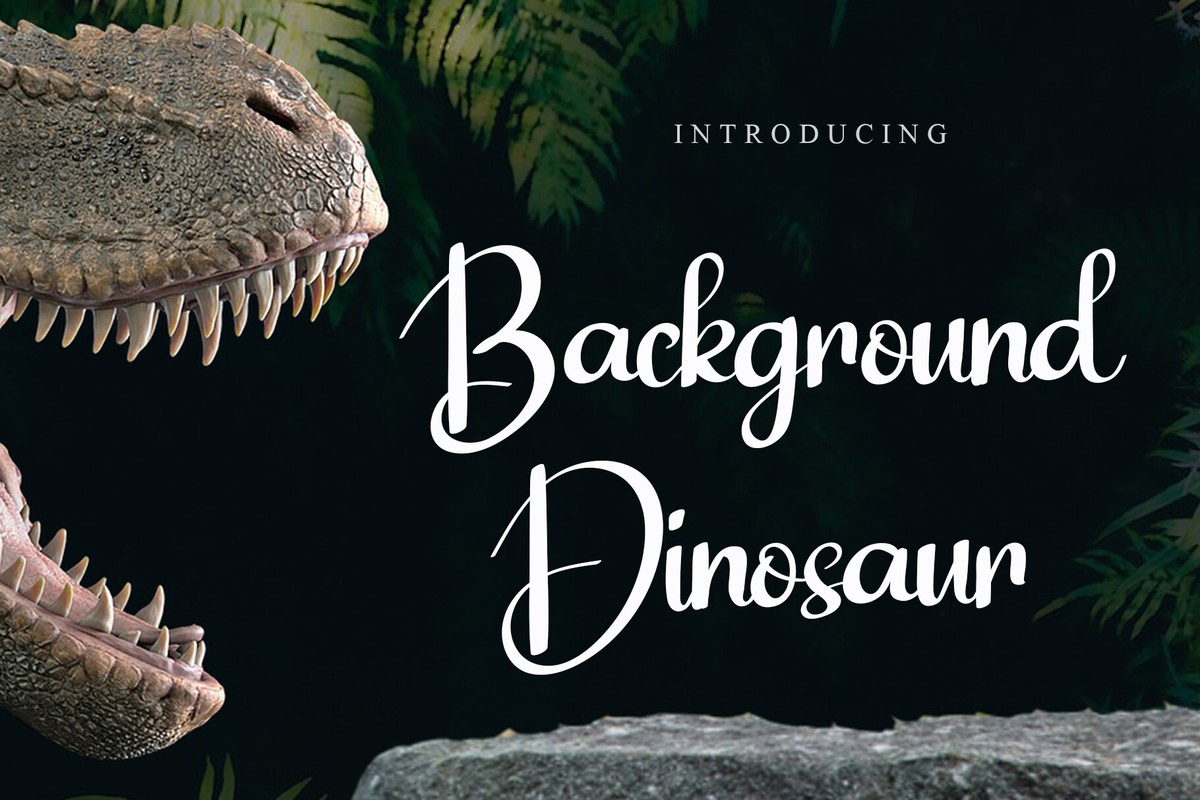 Ejemplo de fuente Background Dinosaur