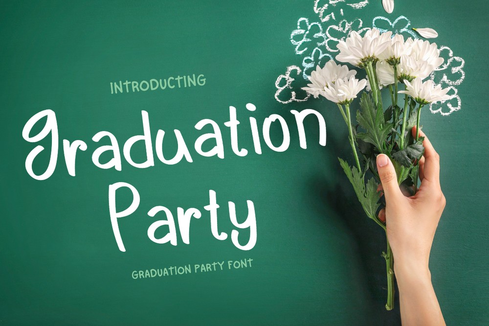 Ejemplo de fuente Graduation Party
